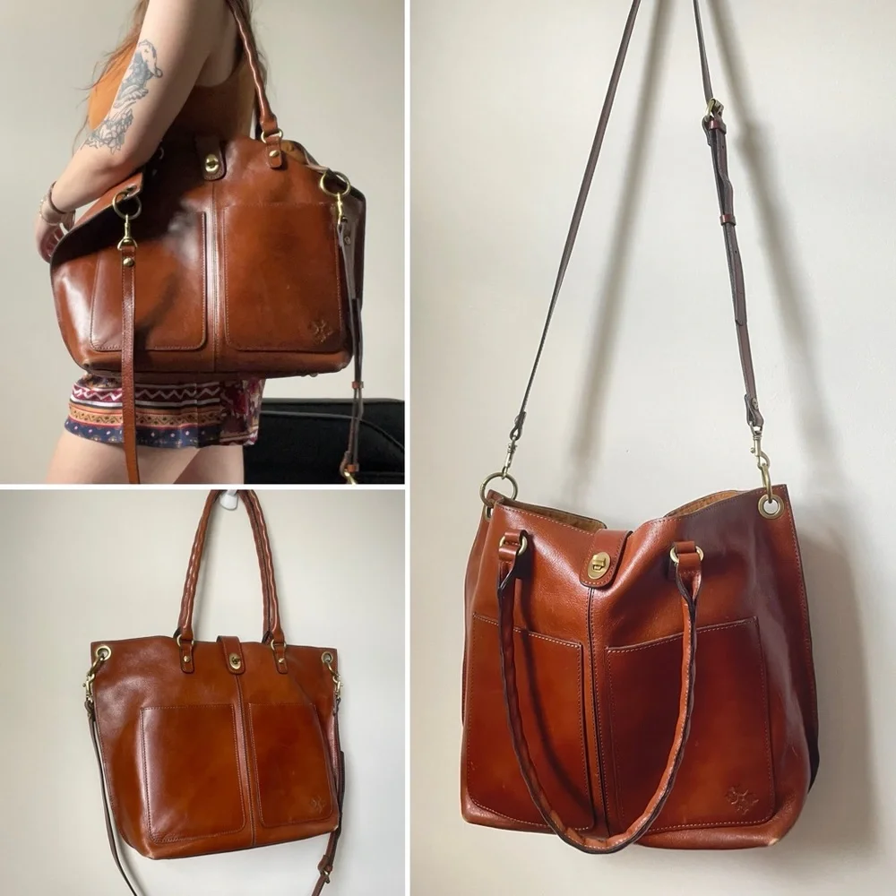 Patricia Nash⚡️XL Heritage Marseille Burnished Convertible Crossbody Tote - Picture 16 of 16